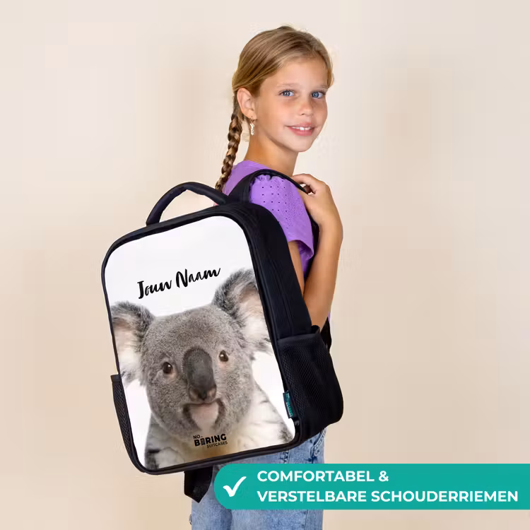 Schattige Koala Beer Rugzak - Zwart middel -sfeer6_NL