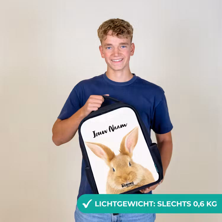 Snuffels met Tevreden Hoofd Rugzak - Zwart middel -sfeer7_NL