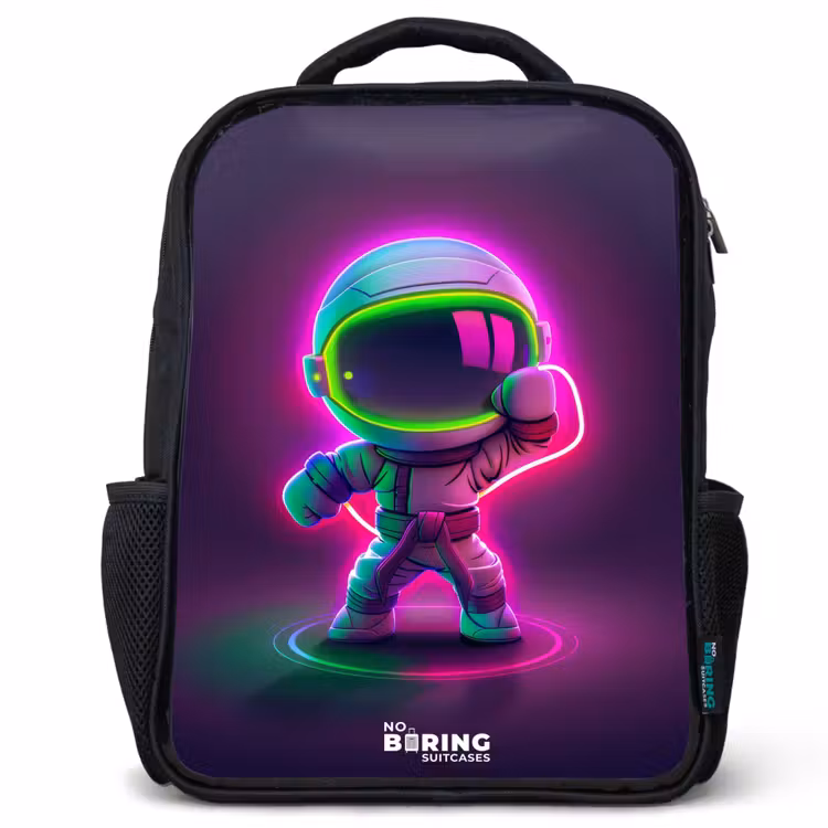 Space karate neon Rugzak - Zwart middel -3d