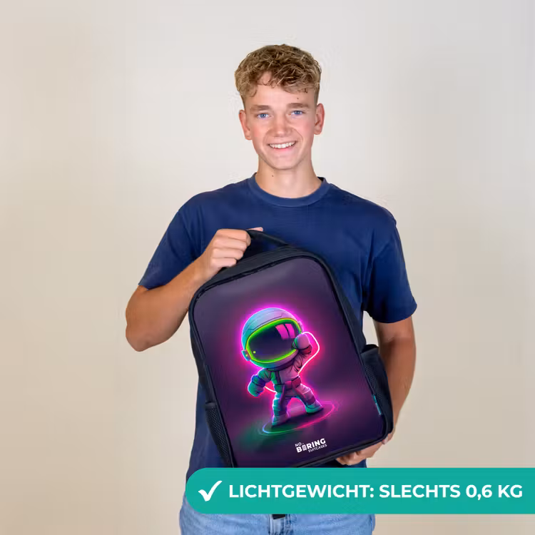 Space karate neon Rugzak - Zwart middel -sfeer7_NL