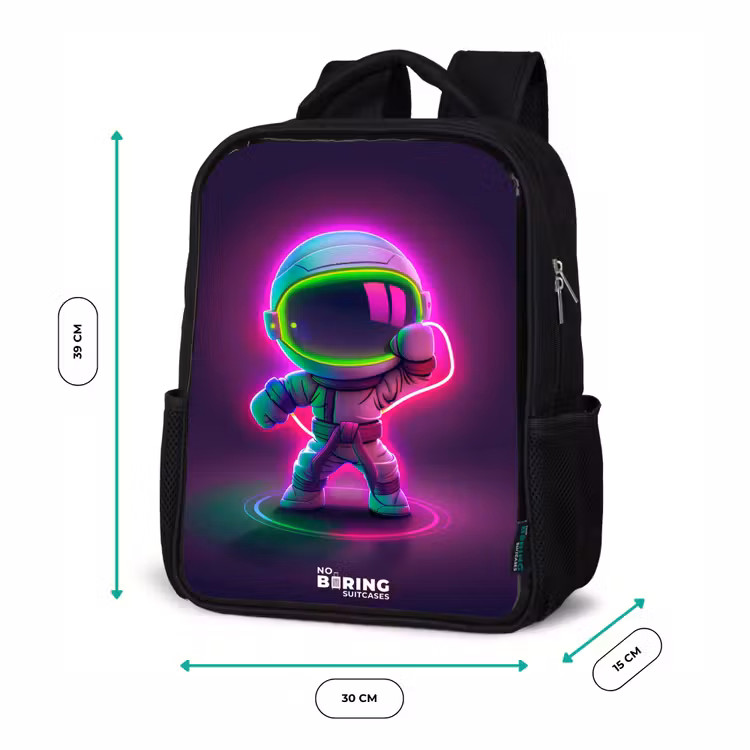 Space karate neon Rugzak - Zwart middel -productfoto_formaten