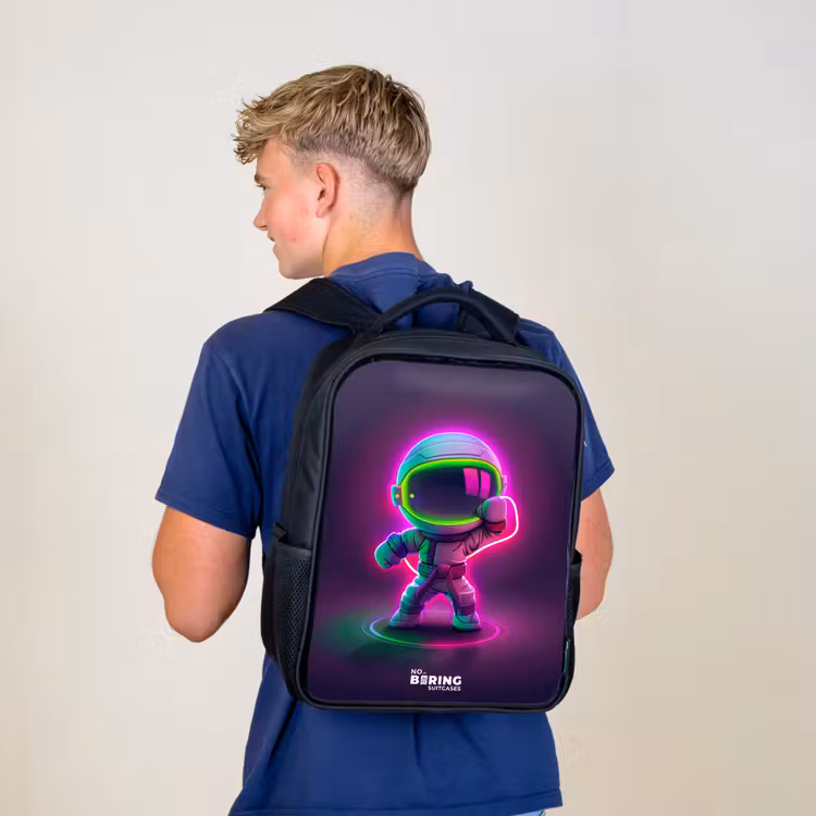 Space karate neon Rugzak - Zwart middel -sfeer8