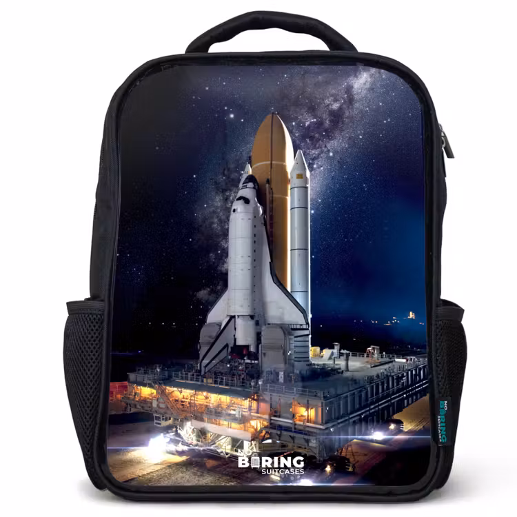 Spaceshuttle die kan opstijgen Rugzak - Zwart middel -3d