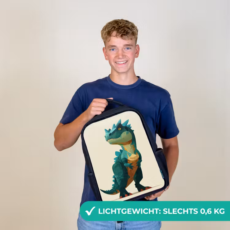 Stekels - Dino - Blauw - Gespierd Rugzak - Zwart middel -sfeer7_NL