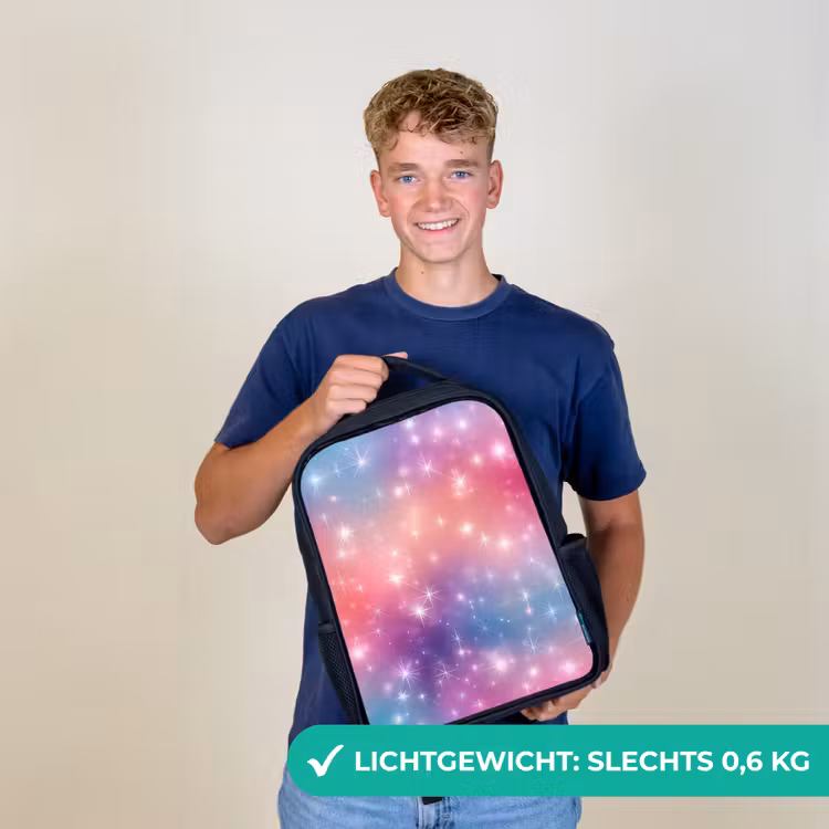 Sterren - Abstract - Kleuren Rugzak - Zwart middel -sfeer7_NL