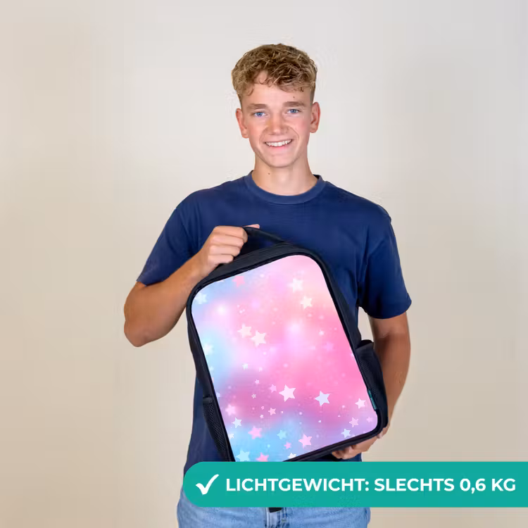 Sterren - Roze - Blauw Rugzak - Zwart middel -sfeer7_NL