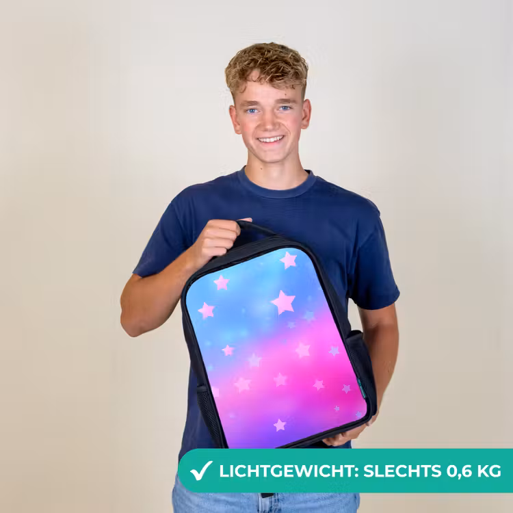 Sterren - Roze - Blauw Rugzak - Zwart middel -sfeer7_NL