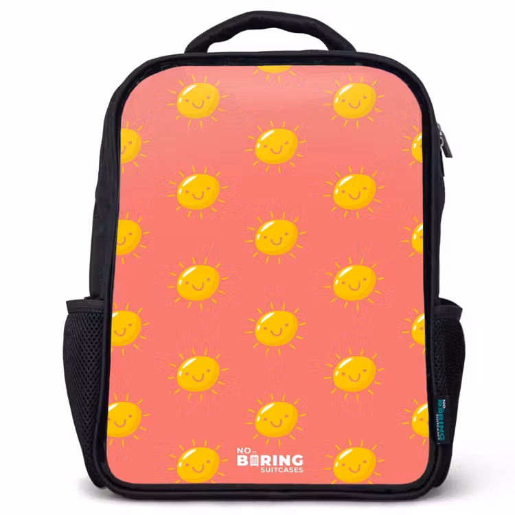 Sunny situation koraal Rugzak - Zwart middel -3d