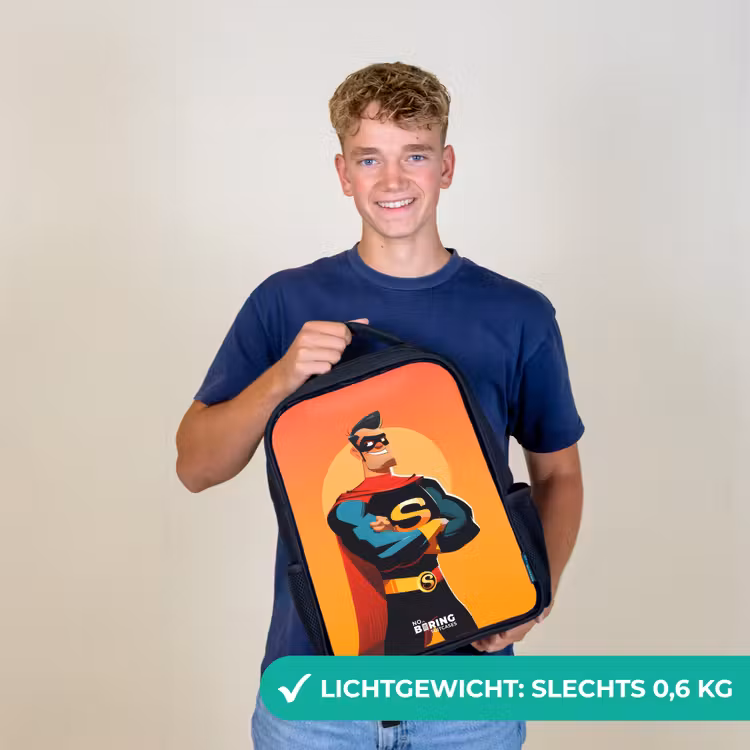 Sunny superhero Rugzak - Zwart middel -sfeer7_NL