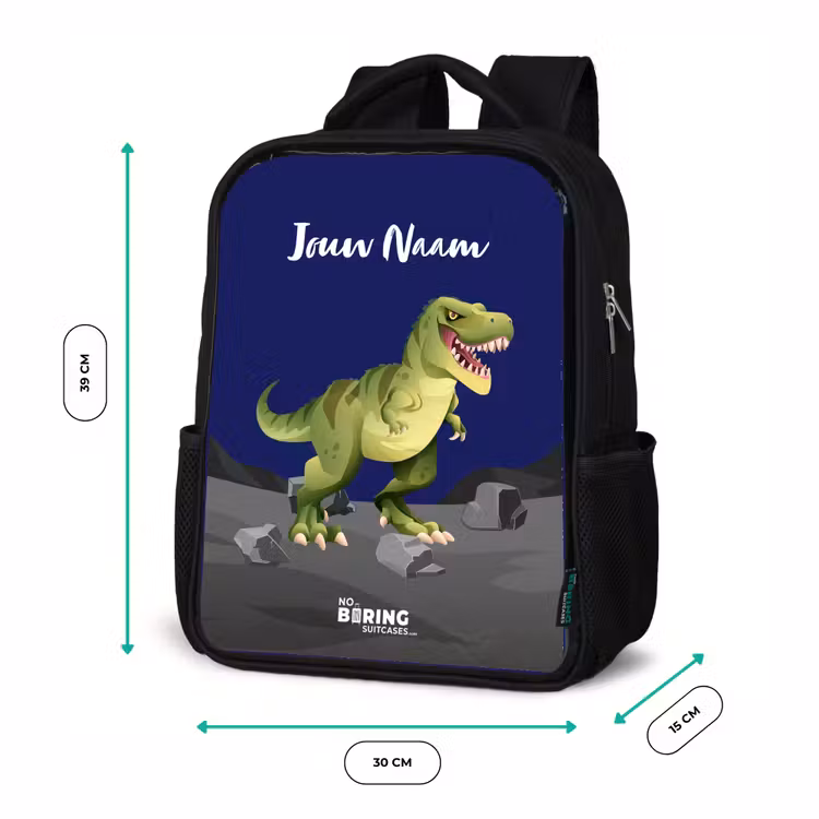Tjibbe T-Rex Rugzak - Zwart middel -productfoto_formaten