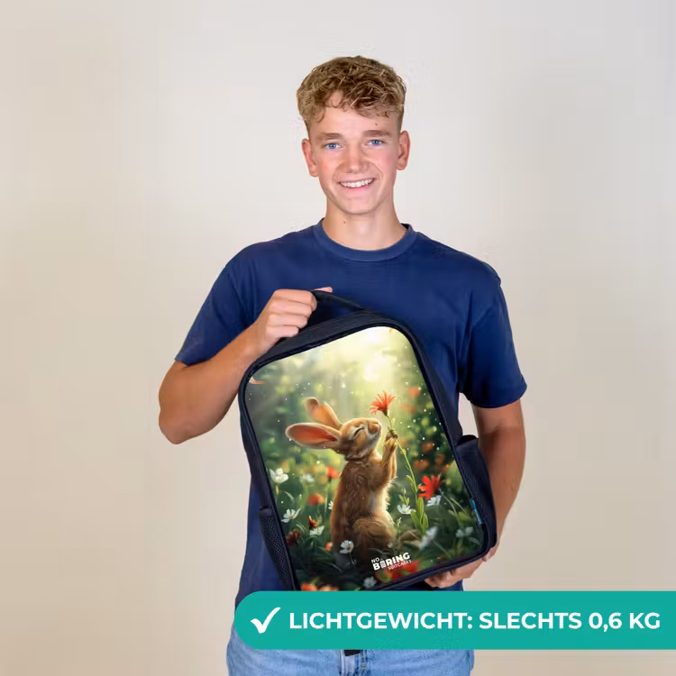 Kasper konijn Rugzak - Zwart middel -sfeer7_NL