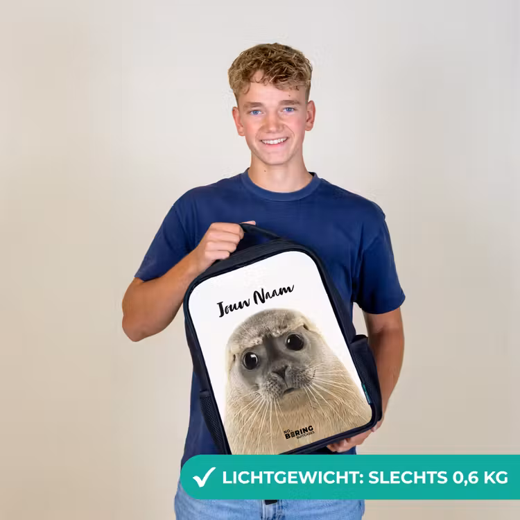 Zyon Zeehond Rugzak - Zwart middel -sfeer7_NL