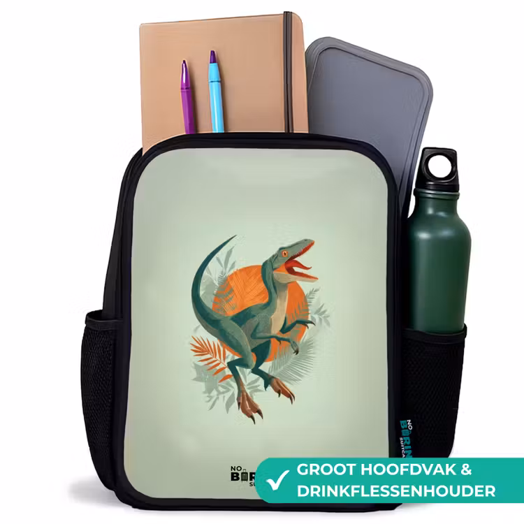 Dier - Dino - Natuur Rugzak - Zwart middel -inhoud_NL