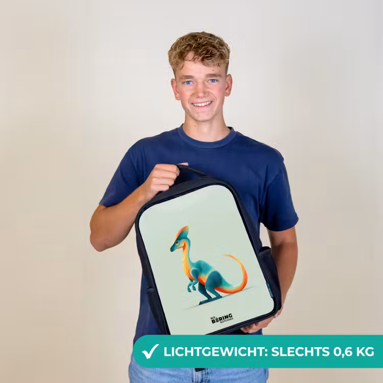 Dino - Blauw - Dier Rugzak - Zwart middel -sfeer7_NL