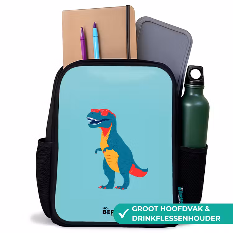 Dino - Dier - Zonnebril Rugzak - Zwart middel -inhoud_NL