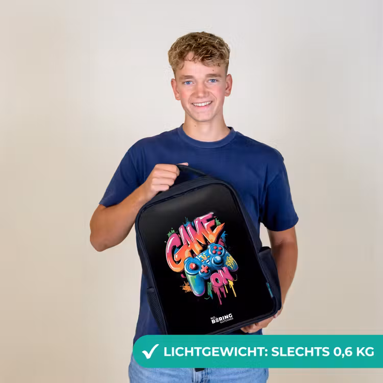 Game - Controller - Graffiti - Neon Rugzak - Zwart middel -sfeer7_NL