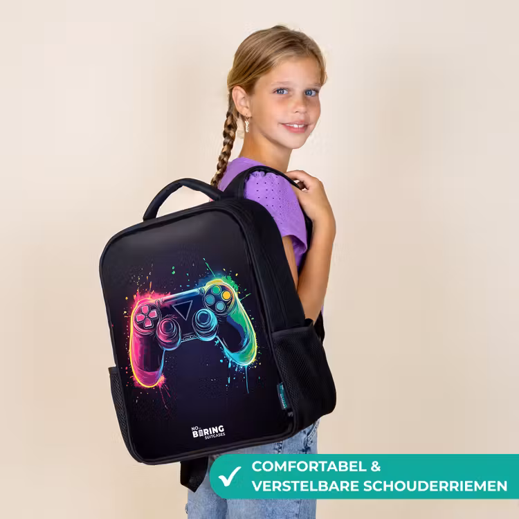 Game - Controller - Kleurrijk Rugzak - Zwart middel -sfeer6_NL