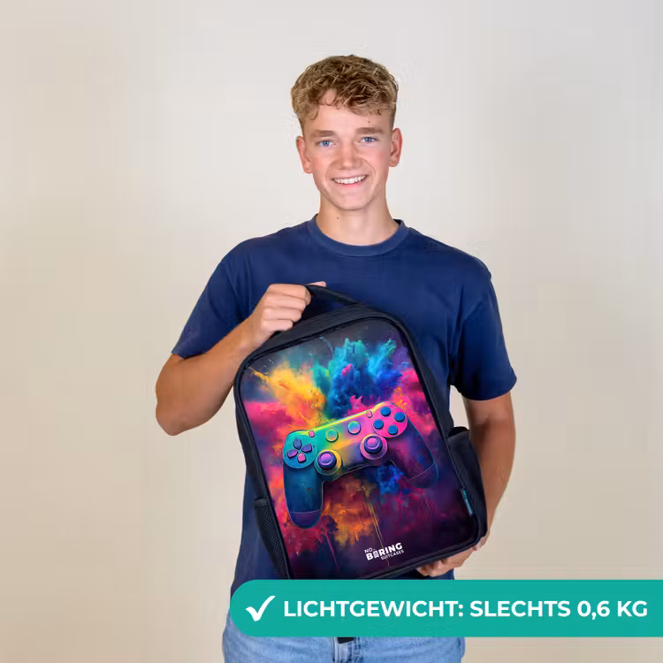 Game - Controller - Kleurrijk - Explosie Rugzak - Zwart middel -sfeer7_NL