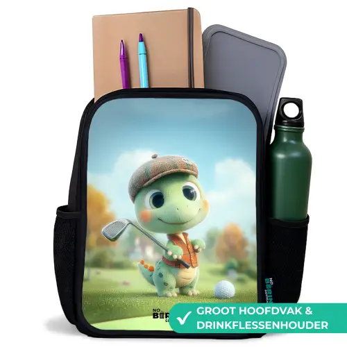 Golf - Dino - Groen Rugzak - Zwart middel -inhoud_NL