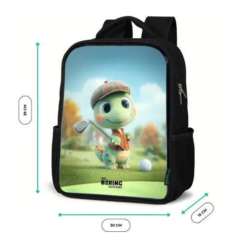 Golf - Dino - Groen Rugzak - Zwart middel -productfoto_formaten