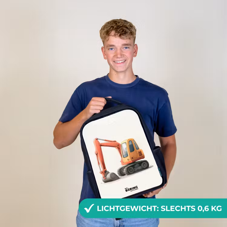 Graafmachine - Getekend - Oranje Rugzak - Zwart middel -sfeer7_NL