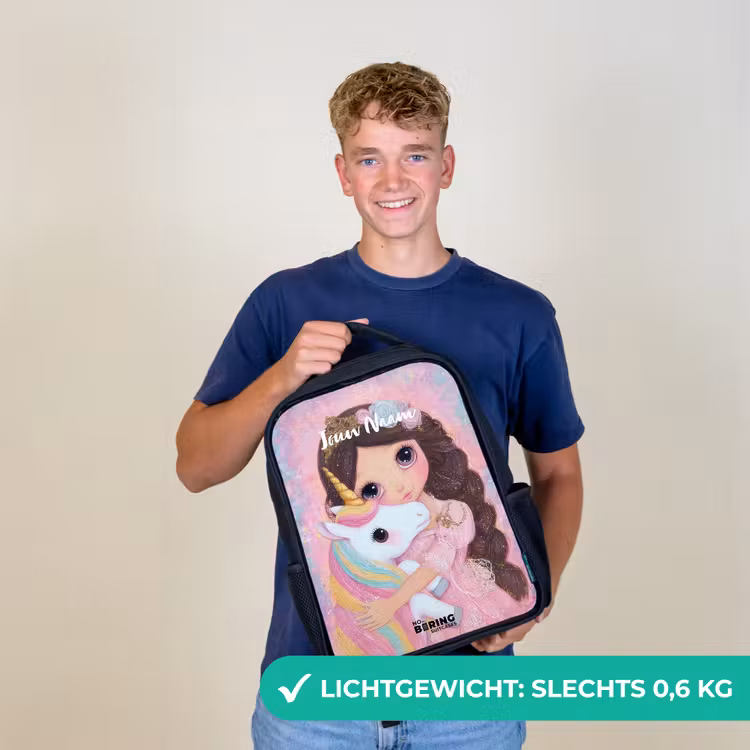 Meisje - Eenhoorn - Glitter Rugzak - Zwart middel -sfeer7_NL