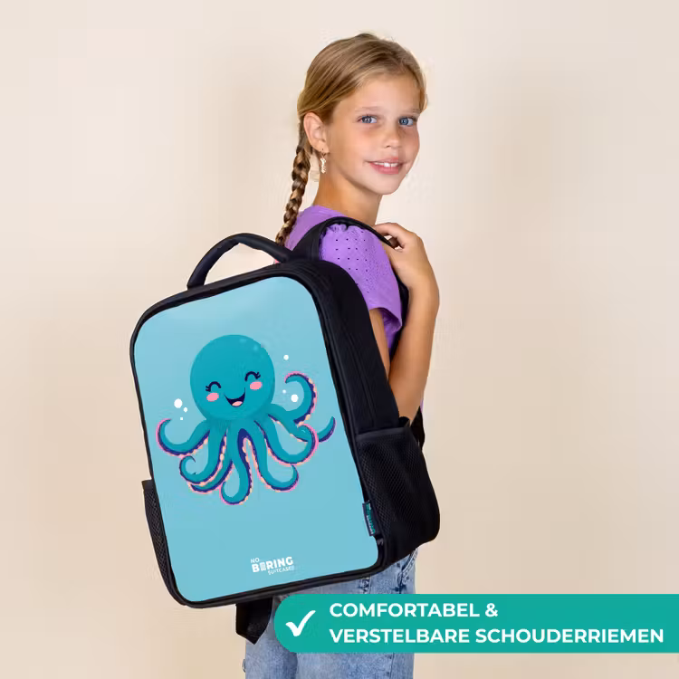 Octopus - Water - Blauw Rugzak - Zwart middel -sfeer6_NL