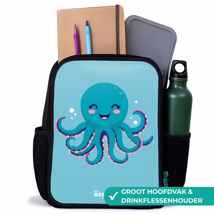 Octopus - Water - Blauw Rugzak - Zwart middel -inhoud_NL