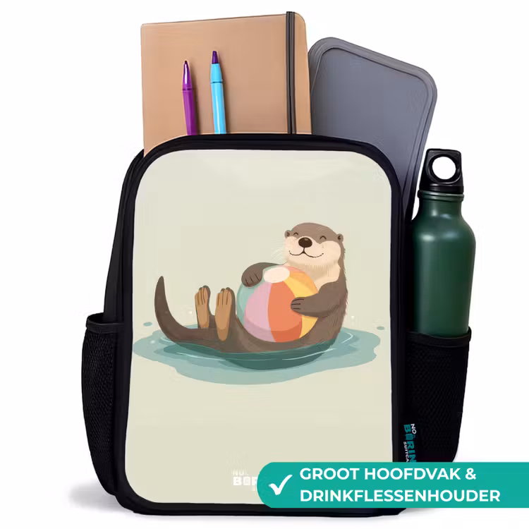 Otter - Strandbal - Water Rugzak - Zwart middel -inhoud_NL