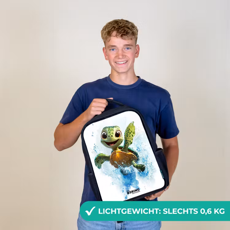 Schildpad - Water - Groen Rugzak - Zwart middel -sfeer7_NL