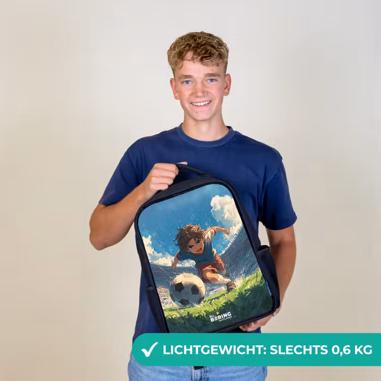 Stadion - Voetbal - Jongen Rugzak - Zwart middel -sfeer7_NL