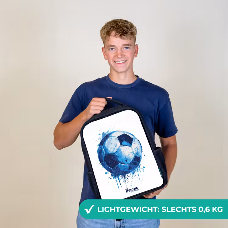 Voetbal - Inktspatten - Blauw - Bal Rugzak - Zwart middel -sfeer7_NL