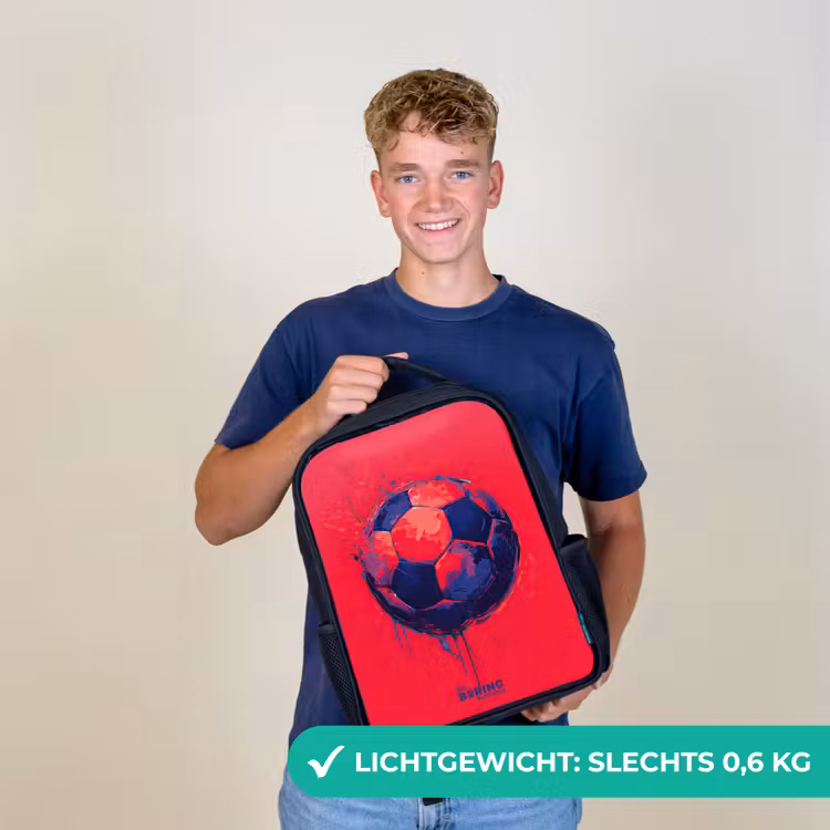 Voetbal - Verf - Blauw - Rood Rugzak - Zwart middel -sfeer7_NL