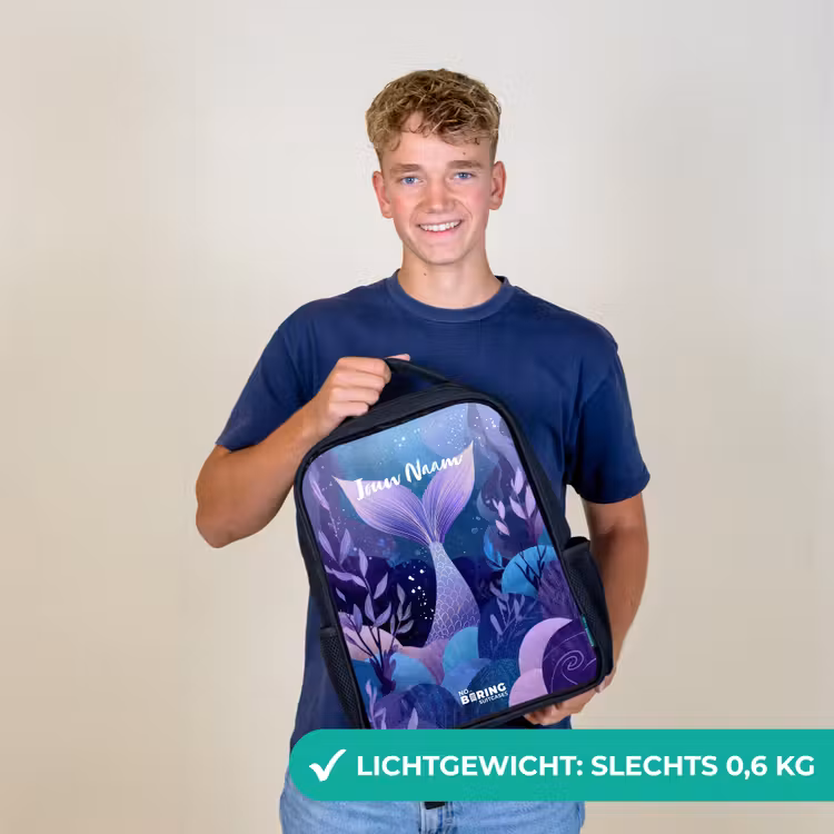 Zeemeermin - Onderwater - Paars - Blauw Rugzak - Zwart middel -sfeer7_NL