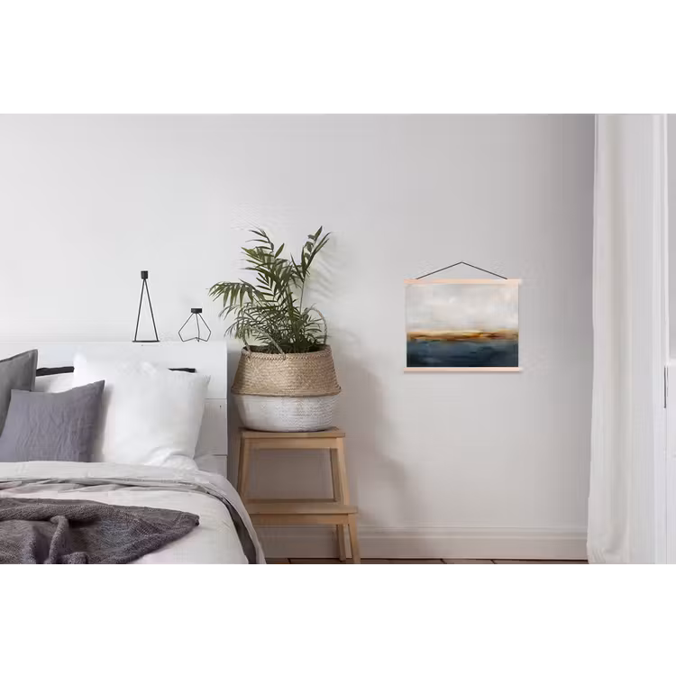 Abstract - Horizon - Water - Modern - Beige textielposter latten blank klein -woonkamer