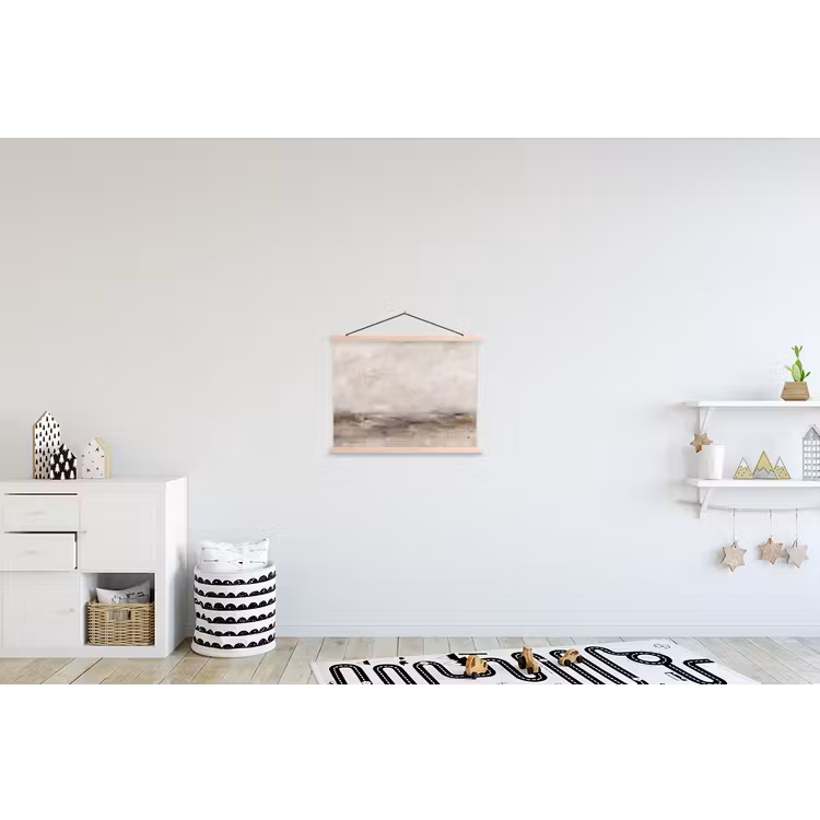 Abstrakt - Landschap - Modern - Beige - Kunst textielposter latten blank klein -kinderkamer