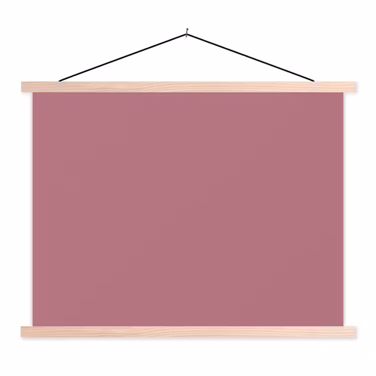 Antique - Mauve - Roze textielposter latten blank klein 122 -3d