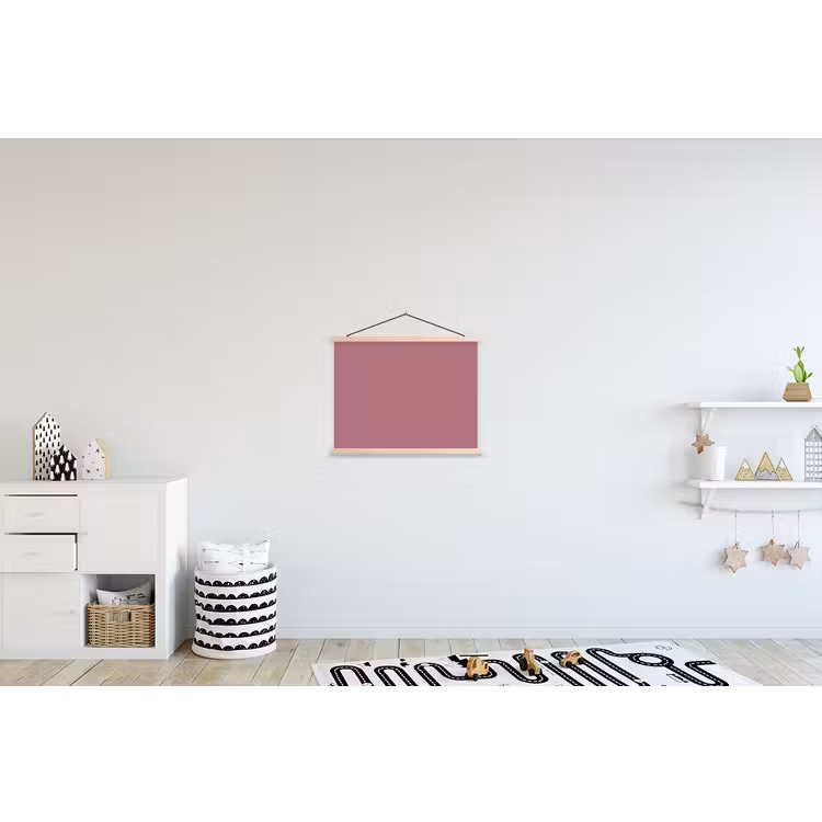 Antique - Mauve - Roze textielposter latten blank klein 122 -kinderkamer