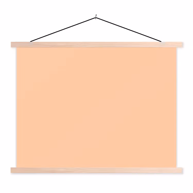 Apricot - Blush - Nude textielposter latten blank klein 122 -3d