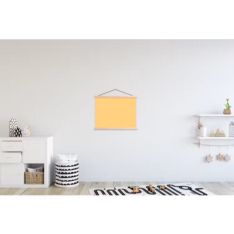 Apricot - Ice - Oranje textielposter latten blank klein 122 -kinderkamer