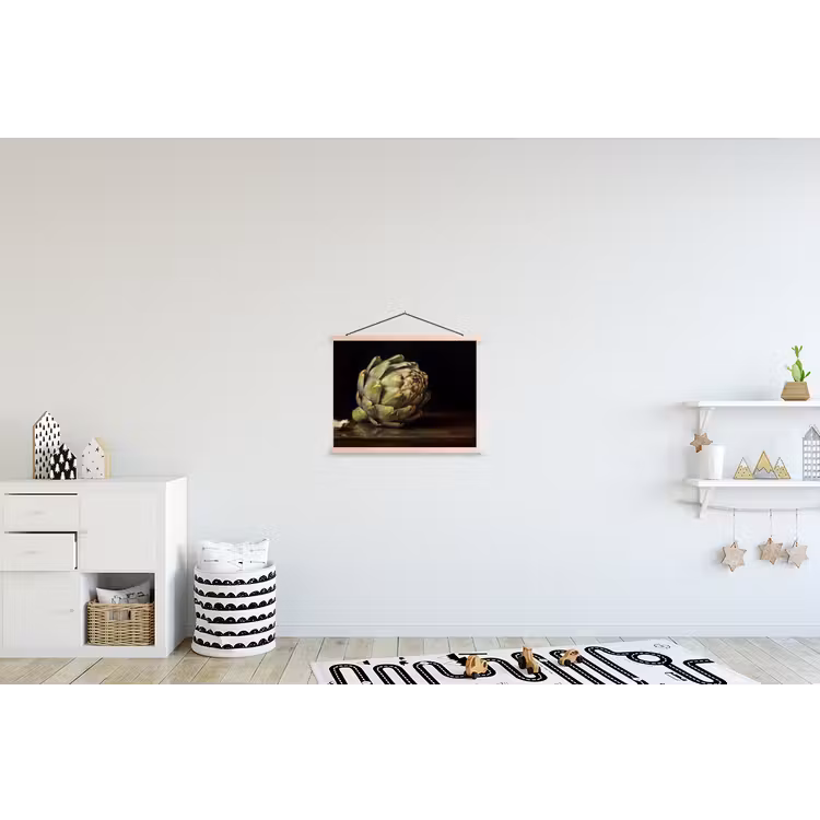Schoolplaat - Artichok - Eten - Klassiek - Artichok - Eten - Klassiek textielposter latten blank klein