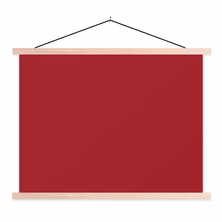 Burgundy - Wine - Rood textielposter latten blank klein 122 -3d