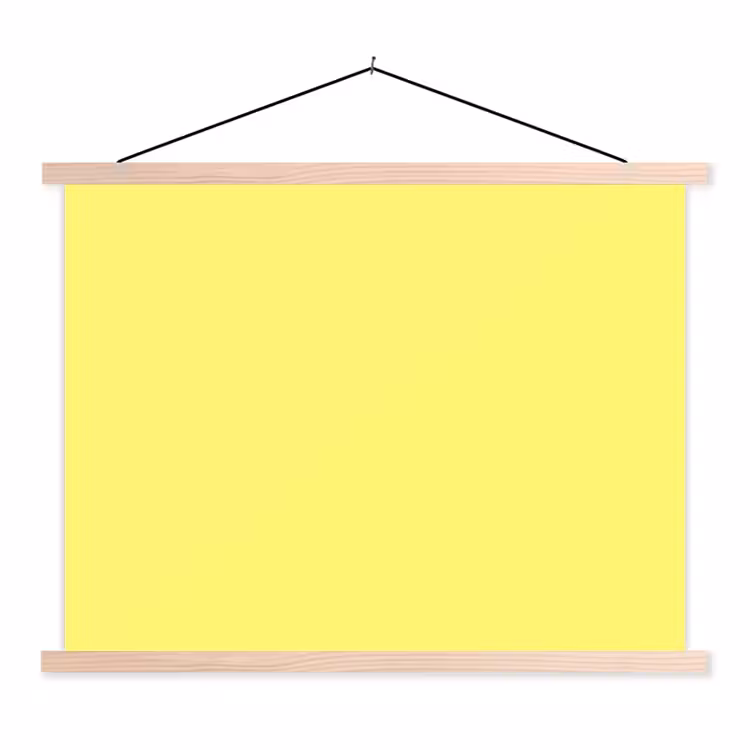 Buttery - Beige - Geel textielposter latten blank klein 122 -3d