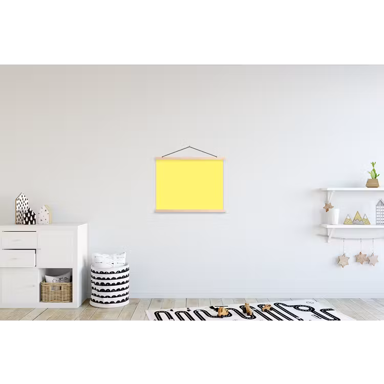 Buttery - Beige - Geel textielposter latten blank klein 122 -kinderkamer