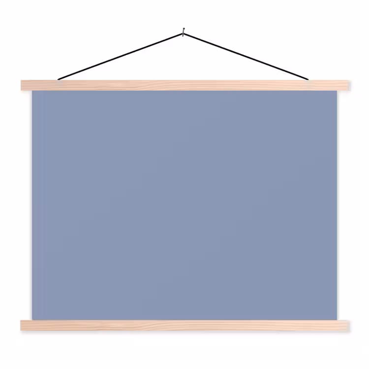 Canary - Champ - Blauw textielposter latten blank klein 122 -3d