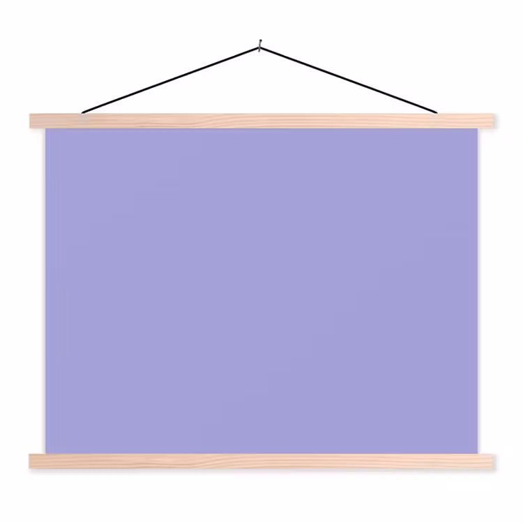 Ceil - Paars - Lila textielposter latten blank klein 122 -3d