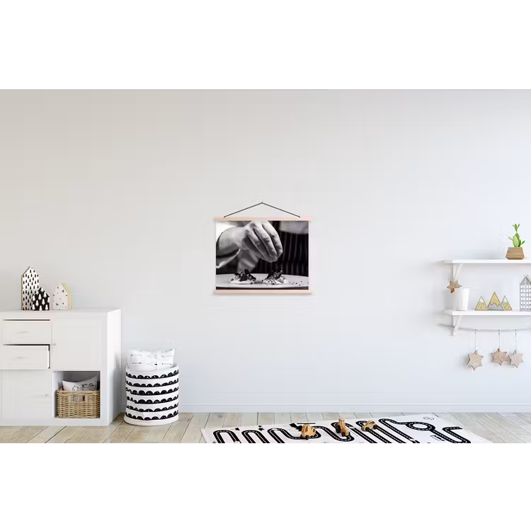 Chef - Garnering - Gerecht textielposter latten blank klein -kinderkamer