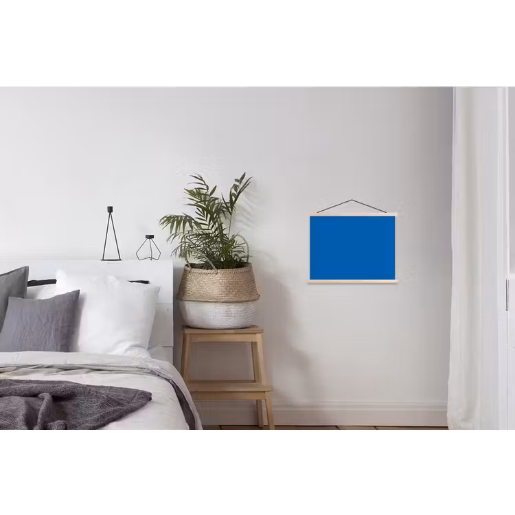 Classic - Azure - Blauw textielposter latten blank klein 122 -woonkamer