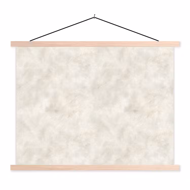 Crèmebeige - Marmer - Aders textielposter latten blank klein 122 -3d