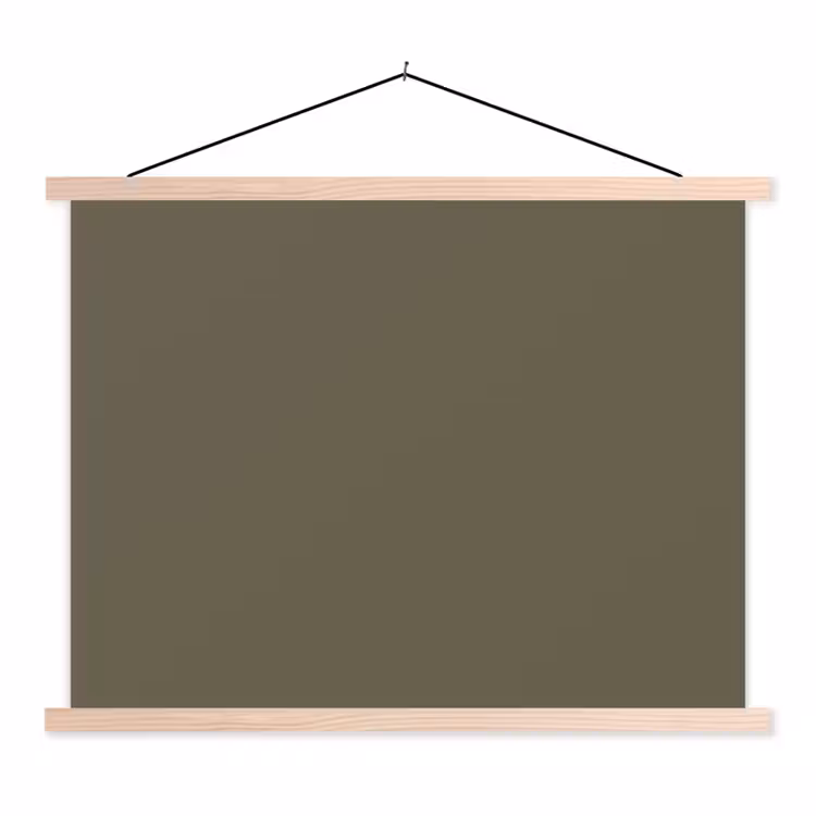 Deep - Khaki - Groen textielposter latten blank klein 122 -3d